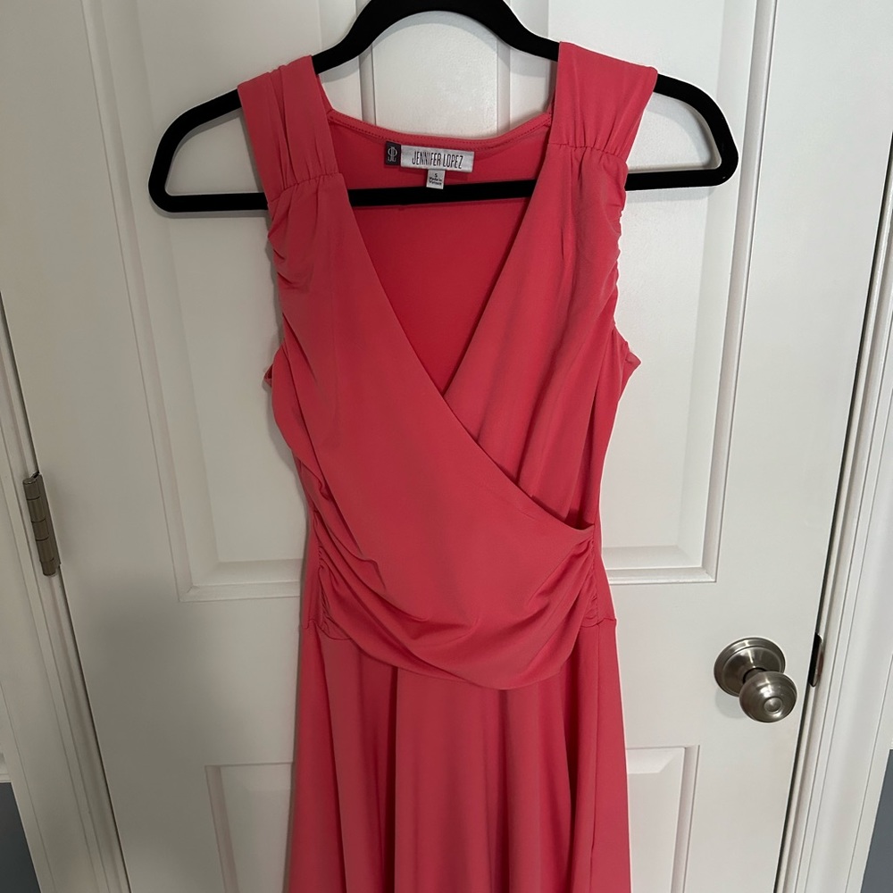 Jennifer Lopez short dress, light salmon size small